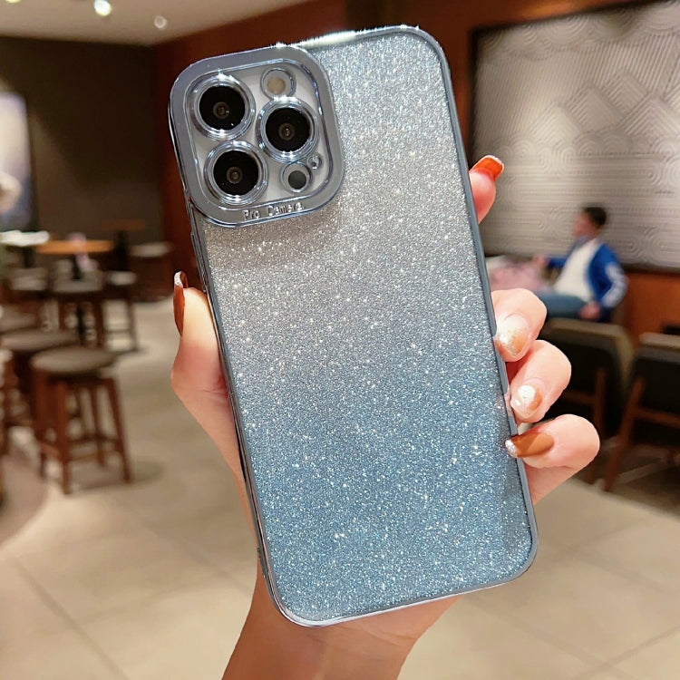 High Transparent Gradient Color Glitter TPU Phone Case, For iPhone 14 Plus, For iPhone 14 Pro Max