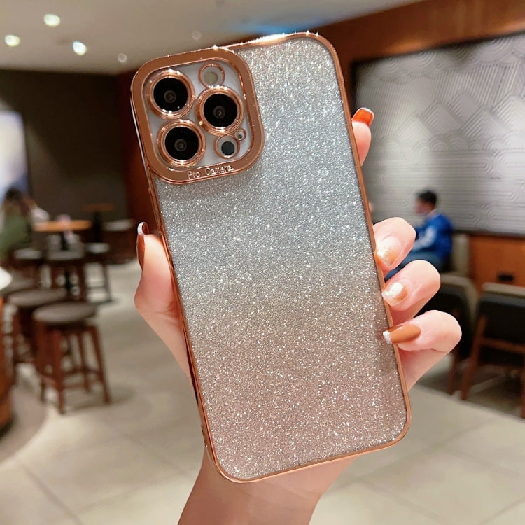 High Transparent Gradient Color Glitter TPU Phone Case, For iPhone 14 Plus, For iPhone 14 Pro Max