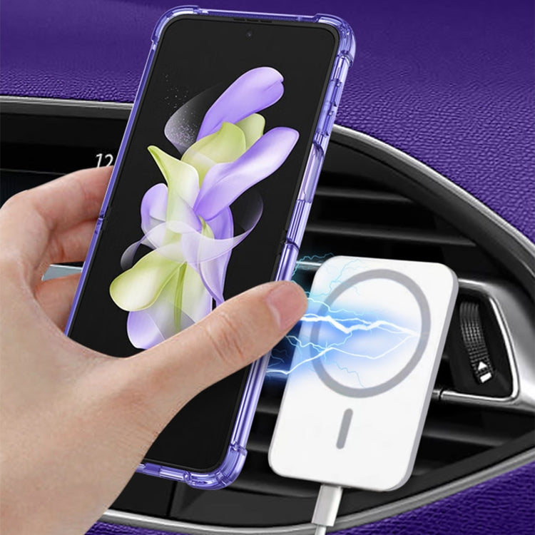 GKK MagSafe Airbag Shockproof Phone Case with Ring Holder, For Samsung Galaxy Z Flip3 5G