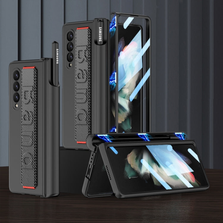 GKK Magnetic Fold Hinge Shockproof Phone Case with Wrist Strap, For Samsung Galaxy Z Fold3 5G