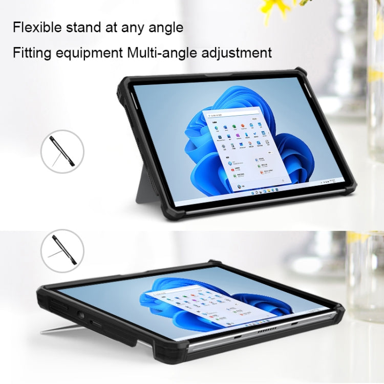 Striped Hollow Tablet Case with Holder Cover, For Microsoft Surface Pro 8, For Microsoft Surface Pro 9