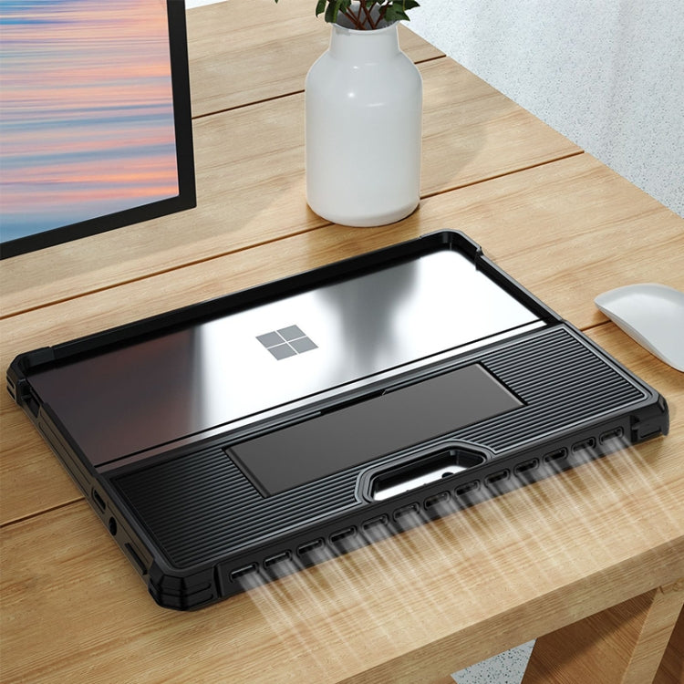 Striped Hollow Tablet Case with Holder Cover, For Microsoft Surface Pro 8, For Microsoft Surface Pro 9