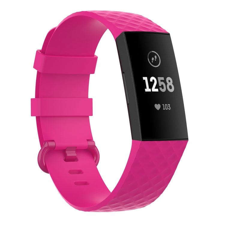 Silver Color Buckle TPU Wrist Strap Watch Band for Fitbit Charge 4 / Charge 4 SE / Charge 3 / Charge 3 SE, Size: L