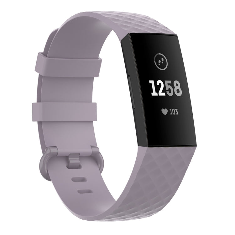 Silver Color Buckle TPU Wrist Strap Watch Band for Fitbit Charge 4 / Charge 4 SE / Charge 3 / Charge 3 SE, Size: L