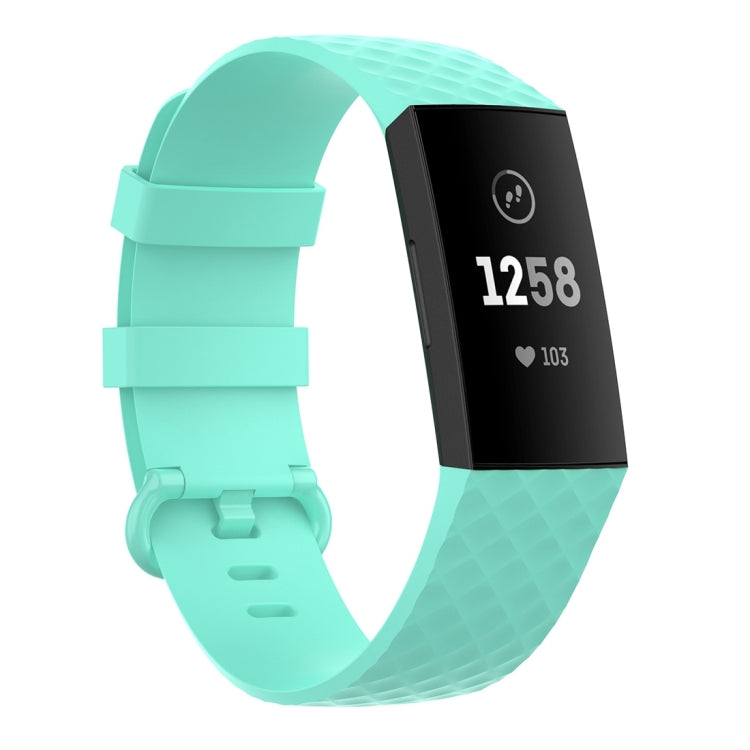 Silver Color Buckle TPU Wrist Strap Watch Band for Fitbit Charge 4 / Charge 4 SE / Charge 3 / Charge 3 SE, Size: L