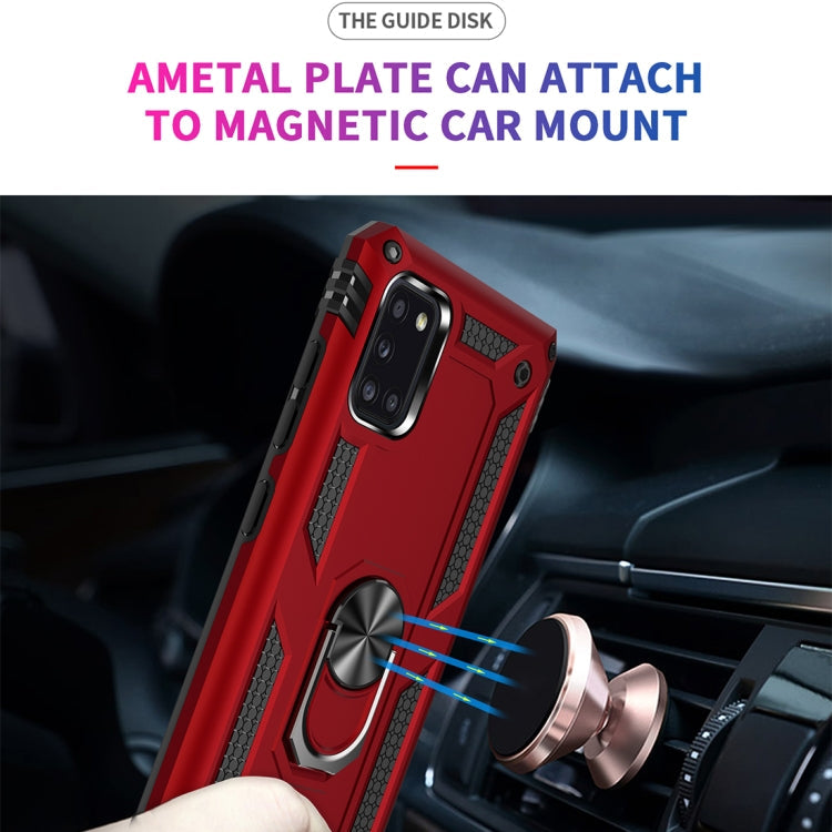 Shockproof TPU + PC Protective Case with 360 Degree Rotating Holder, For Galaxy A31