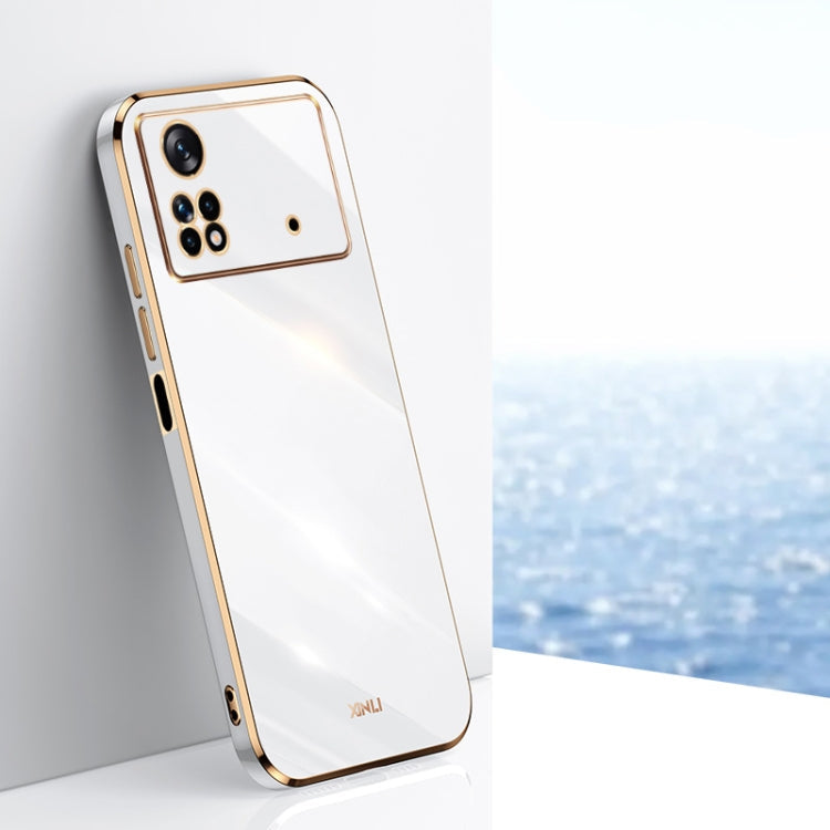 XINLI Straight Edge 6D Electroplate TPU Phone Case, For Xiaomi Poco M4 5G, For Xiaomi Poco M4 Pro, For Xiaomi Poco C40