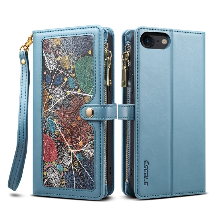ESEBLE Star Series Lanyard Zipper Wallet RFID Leather Case, For iPhone 12 Pro, For iPhone 12, For iPhone 11 Pro Max, For iPhone 11 Pro, For iPhone 11, For iPhone SE 2022 / SE 2020 / 8 / 7, For iPhone XS Max, For iPhone XS / X
