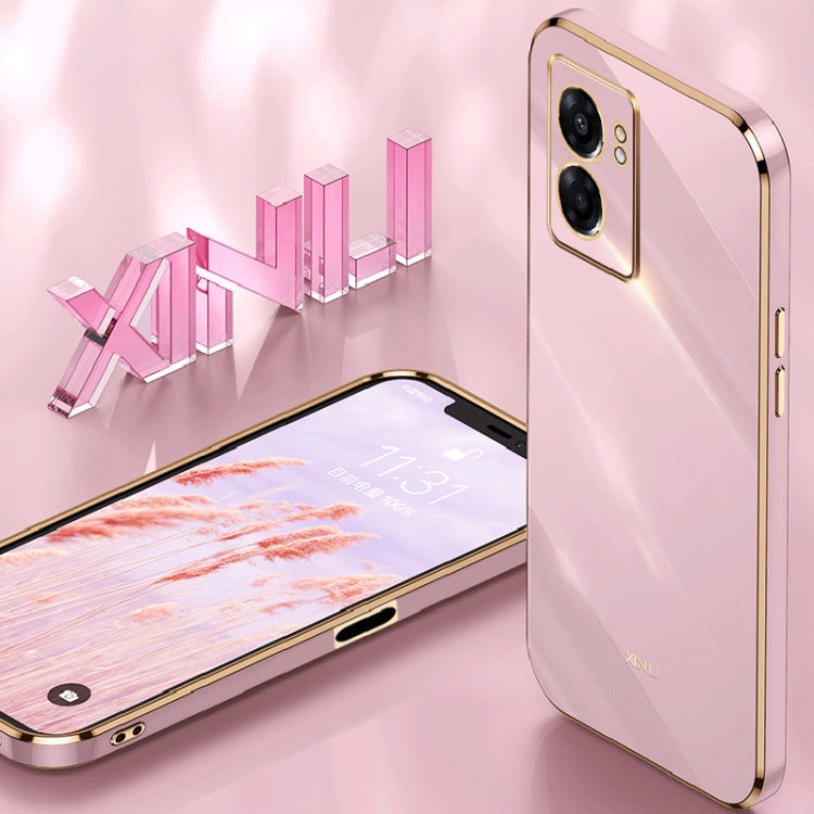 XINLI Straight Edge 6D Electroplate TPU Phone Case, For OPPO A57, For OPPO A95 5G, For OPPO A96