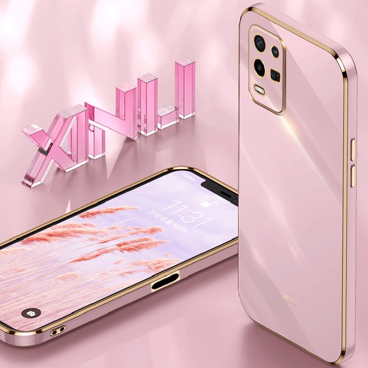 XINLI Straight Edge 6D Electroplate TPU Phone Case, For OPPO K9x, For OPPO K10, For OPPO K10 Pro