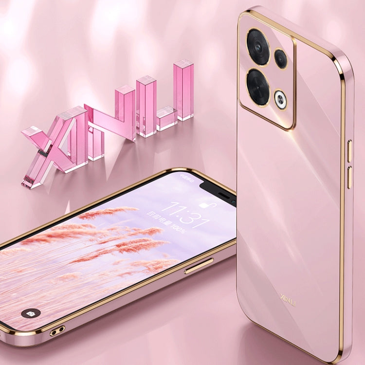 XINLI Straight Edge 6D Electroplate TPU Phone Case, For OPPO Reno8, For OPPO Reno8 Pro, For OPPO Reno8 Pro+