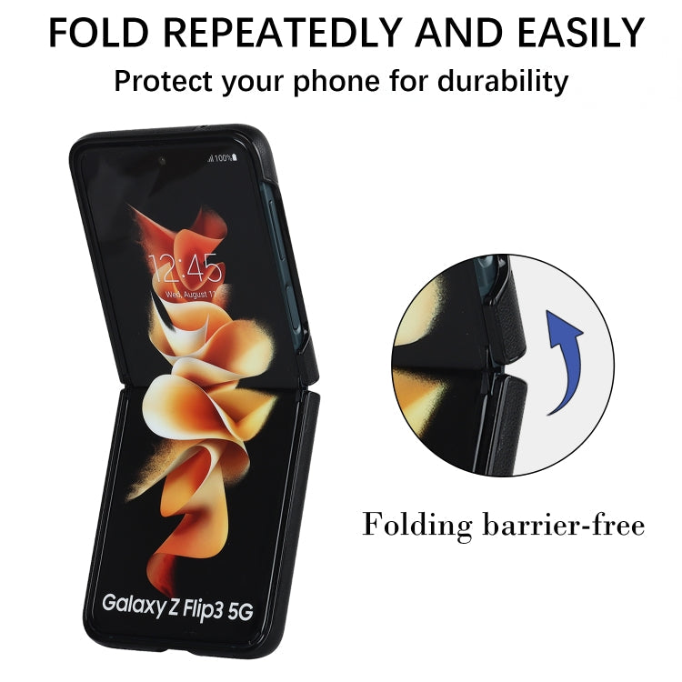 Rhombic Microfiber Folding Phone Case, For Samsung Galaxy Z Flip3