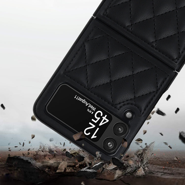 Rhombic Microfiber Folding Phone Case, For Samsung Galaxy Z Flip3