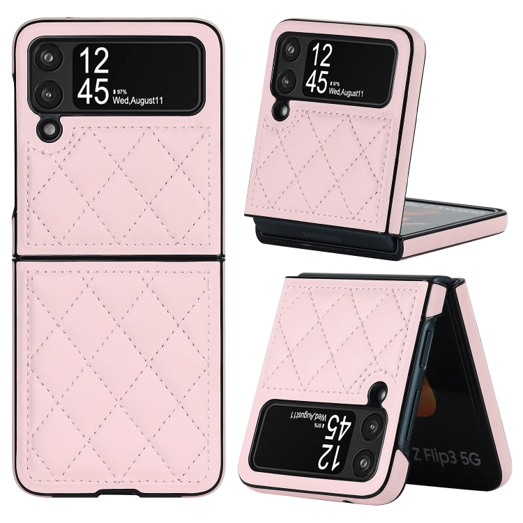 Rhombic Microfiber Folding Phone Case, For Samsung Galaxy Z Flip3