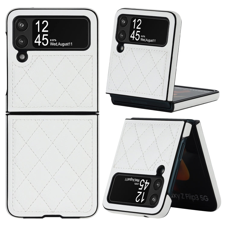 Rhombic Microfiber Folding Phone Case, For Samsung Galaxy Z Flip3