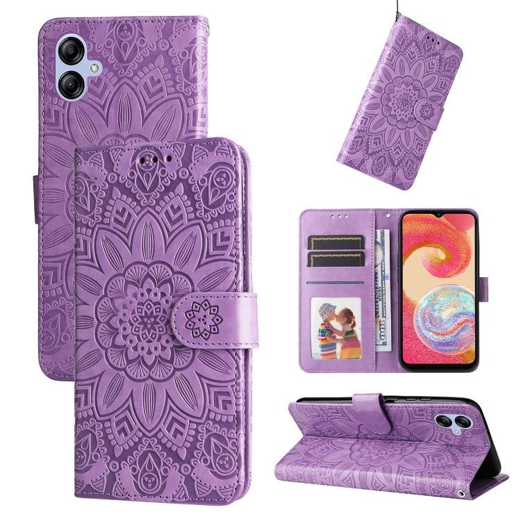 Embossed Sunflower Leather Phone Case, For Samsung Galaxy A04e, For Samsung Galaxy A34 5G