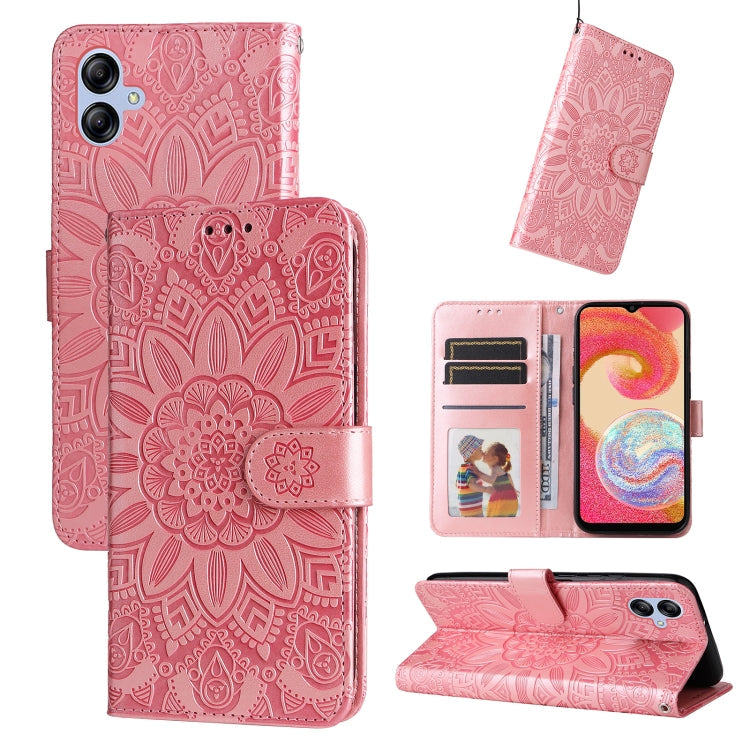 Embossed Sunflower Leather Phone Case, For Samsung Galaxy A04e, For Samsung Galaxy A34 5G