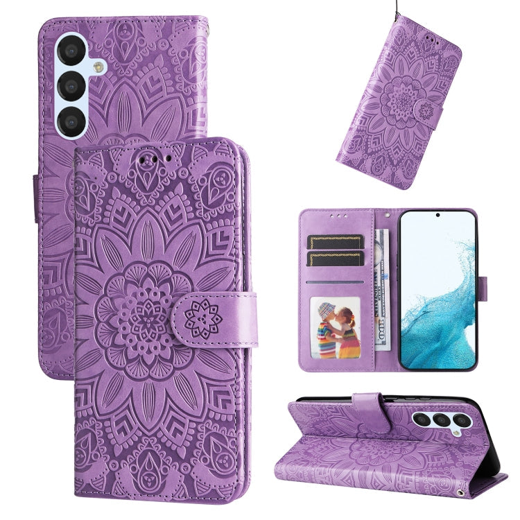 Embossed Sunflower Leather Phone Case, For Samsung Galaxy A04e, For Samsung Galaxy A34 5G