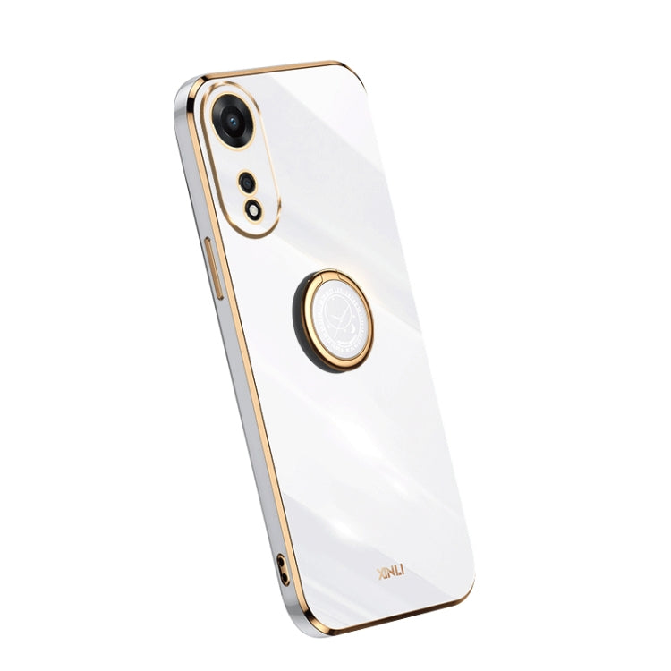 XINLI Straight Edge Electroplate TPU Phone Case with Ring, For Samsung Galaxy A54 5G, For vivo X90 Pro+, For Samsung Galaxy Note10+