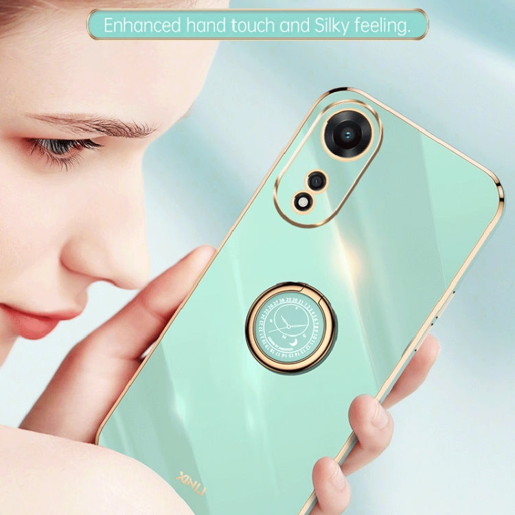 XINLI Straight Edge Electroplate TPU Phone Case with Ring, For Samsung Galaxy A54 5G, For vivo X90 Pro+, For Samsung Galaxy Note10+