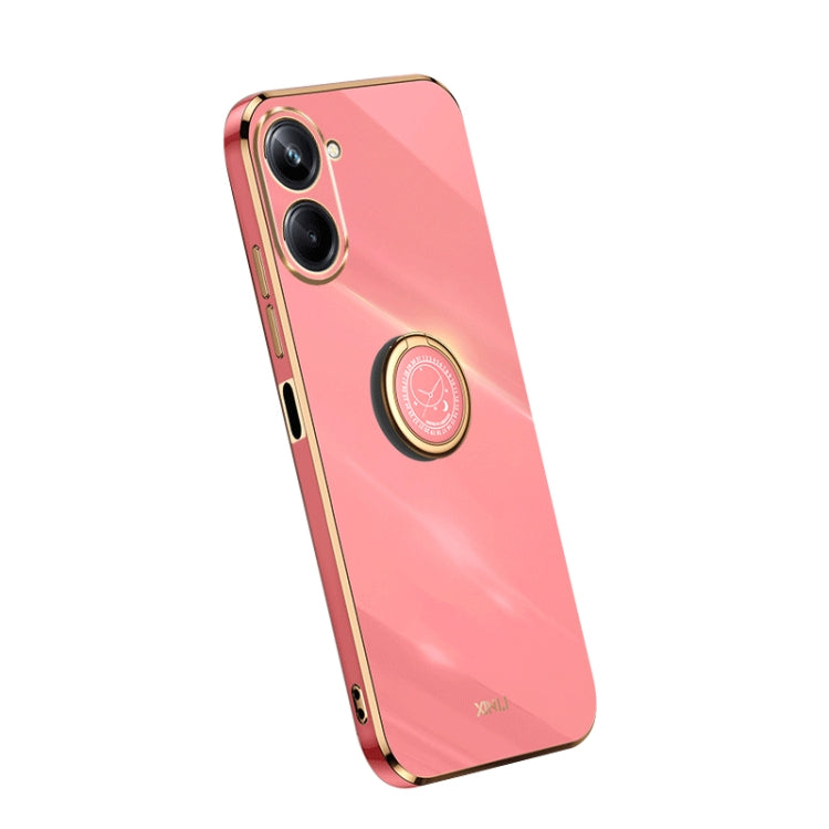 XINLI Straight Edge Electroplate TPU Phone Case with Ring, For Samsung Galaxy A54 5G, For vivo X90 Pro+, For Samsung Galaxy Note10+
