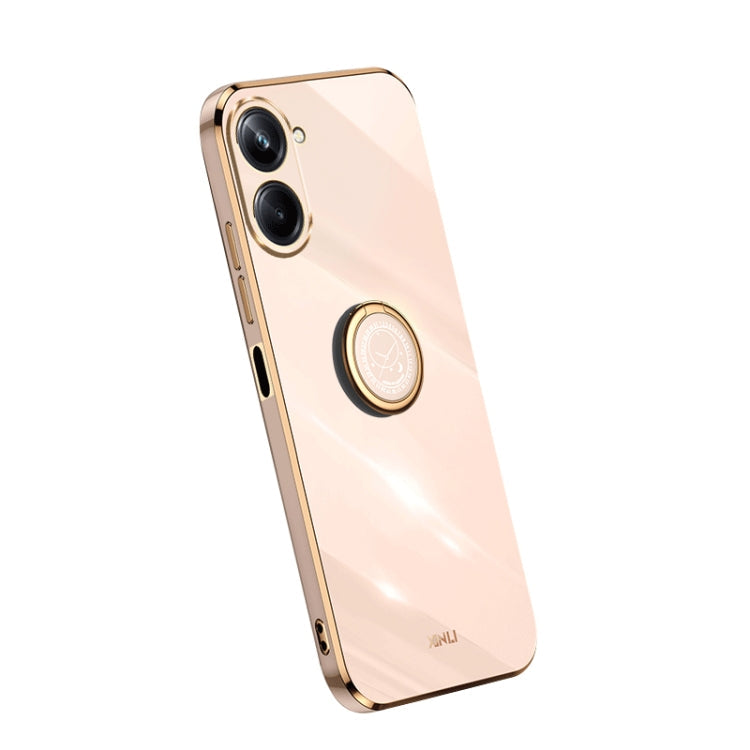 XINLI Straight Edge Electroplate TPU Phone Case with Ring, For Samsung Galaxy A54 5G, For vivo X90 Pro+, For Samsung Galaxy Note10+
