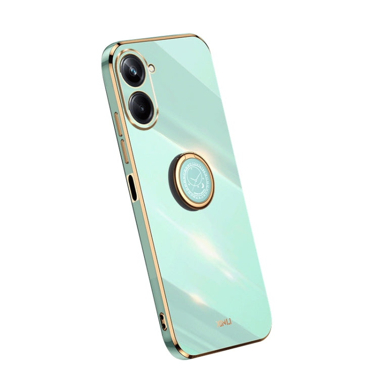 XINLI Straight Edge Electroplate TPU Phone Case with Ring, For Samsung Galaxy A54 5G, For vivo X90 Pro+, For Samsung Galaxy Note10+