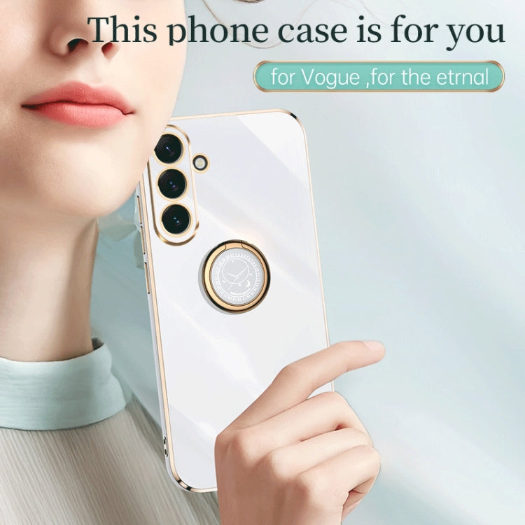 XINLI Straight Edge Electroplate TPU Phone Case with Ring, For Honor 80 SE 5G