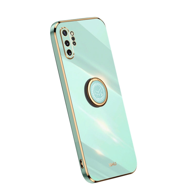 XINLI Straight Edge Electroplate TPU Phone Case with Ring, For Honor 80 SE 5G