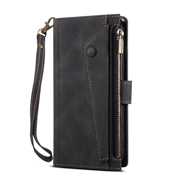 ESEBLE Retro Frosted Horizontal Flip Leather Phone Case, For Samsung Galaxy S23 Ultra 5G