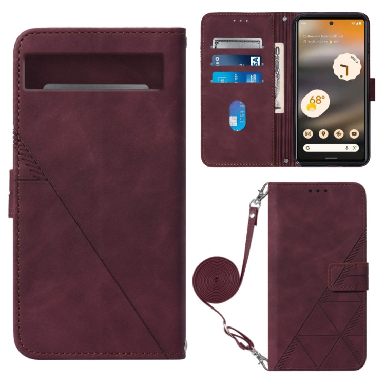 Crossbody 3D Embossed Flip Leather Phone Case, For Google Pixel 7a, For Samsung Galaxy A04e