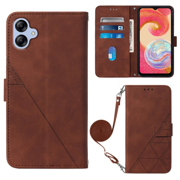 Crossbody 3D Embossed Flip Leather Phone Case, For Google Pixel 7a, For Samsung Galaxy A04e