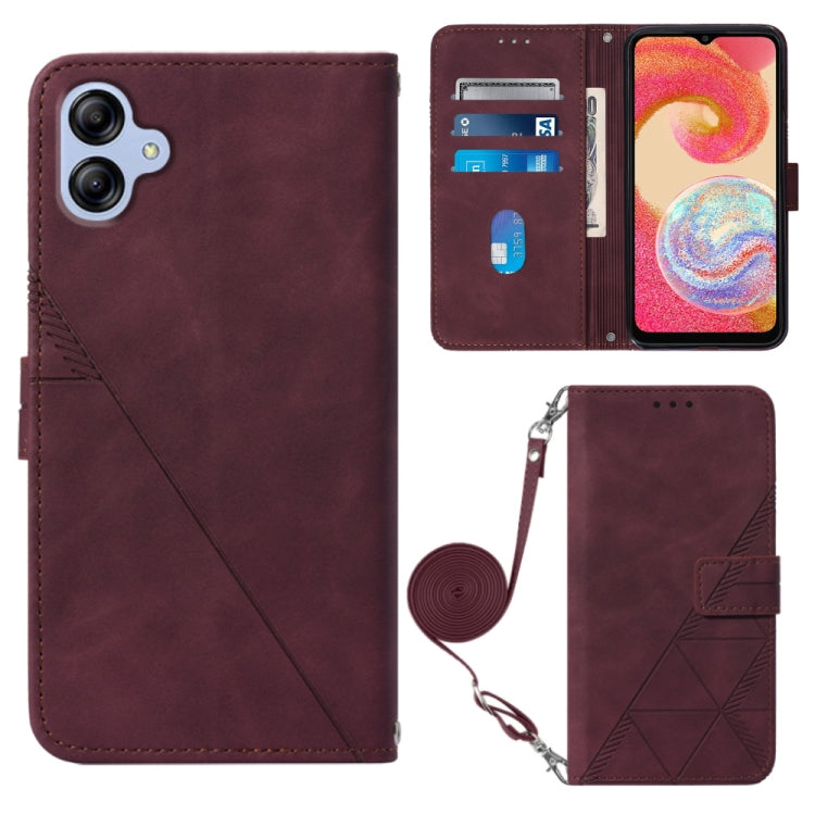 Crossbody 3D Embossed Flip Leather Phone Case, For Google Pixel 7a, For Samsung Galaxy A04e