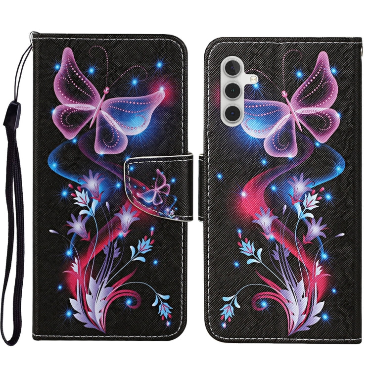 Colored Drawing Pattern Leather Phone Case, For Samsung Galaxy A34