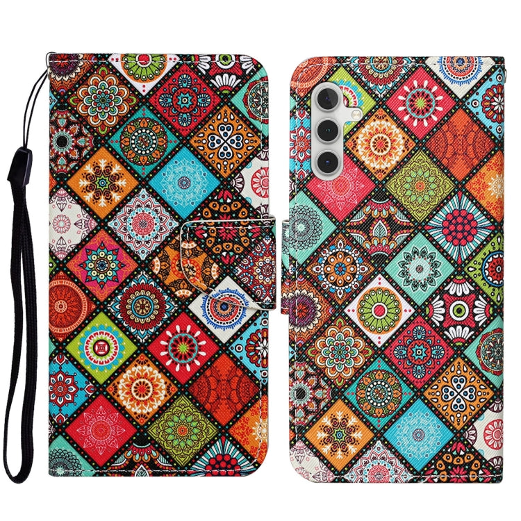 Colored Drawing Pattern Leather Phone Case, For Samsung Galaxy A34