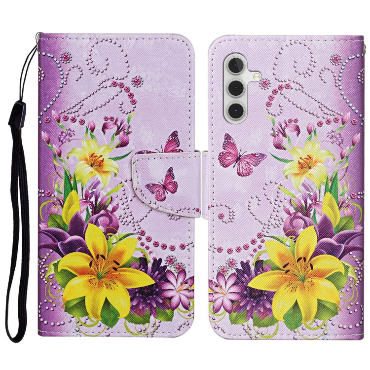 Colored Drawing Pattern Leather Phone Case, For Samsung Galaxy A34