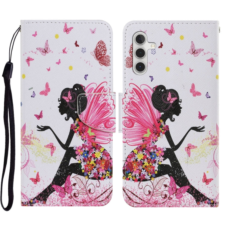 Colored Drawing Pattern Leather Phone Case, For Samsung Galaxy A34