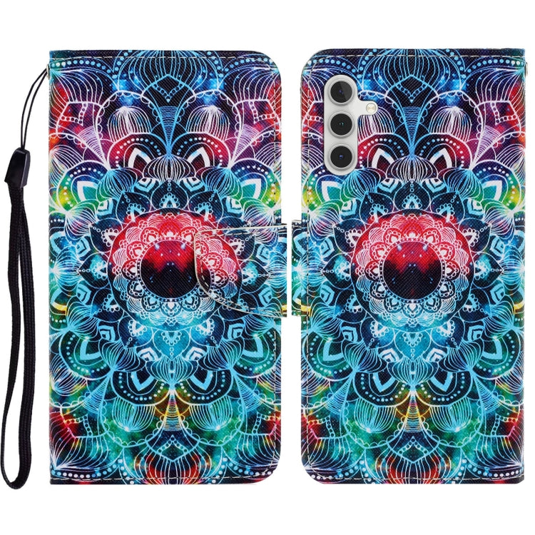 Colored Drawing Pattern Leather Phone Case, For Samsung Galaxy A34