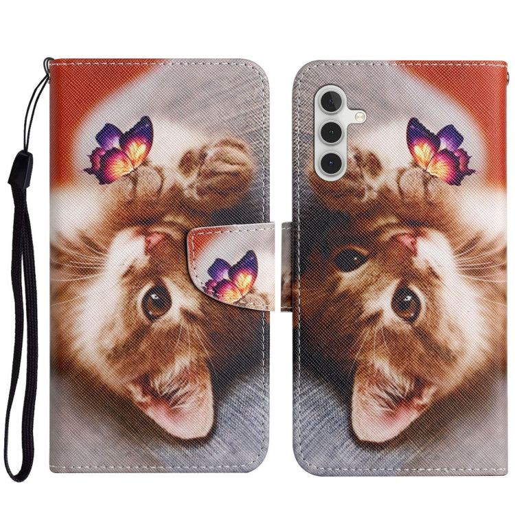 Colored Drawing Pattern Leather Phone Case, For Samsung Galaxy A34