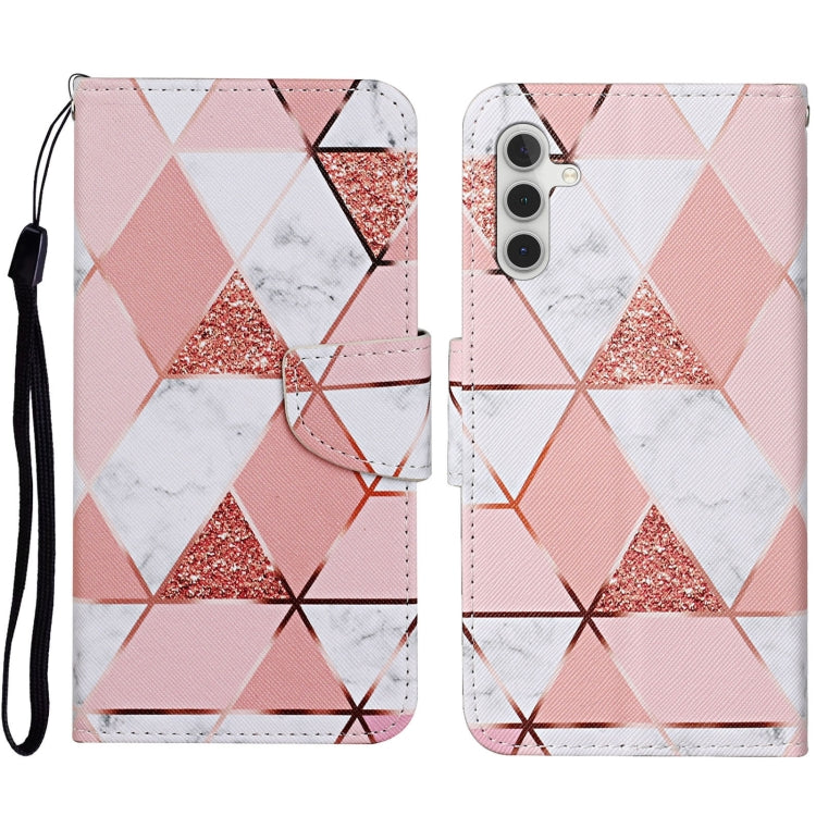 Colored Drawing Pattern Leather Phone Case, For Samsung Galaxy A54