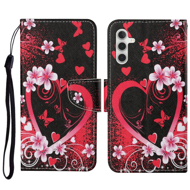 Colored Drawing Pattern Leather Phone Case, For Samsung Galaxy A54