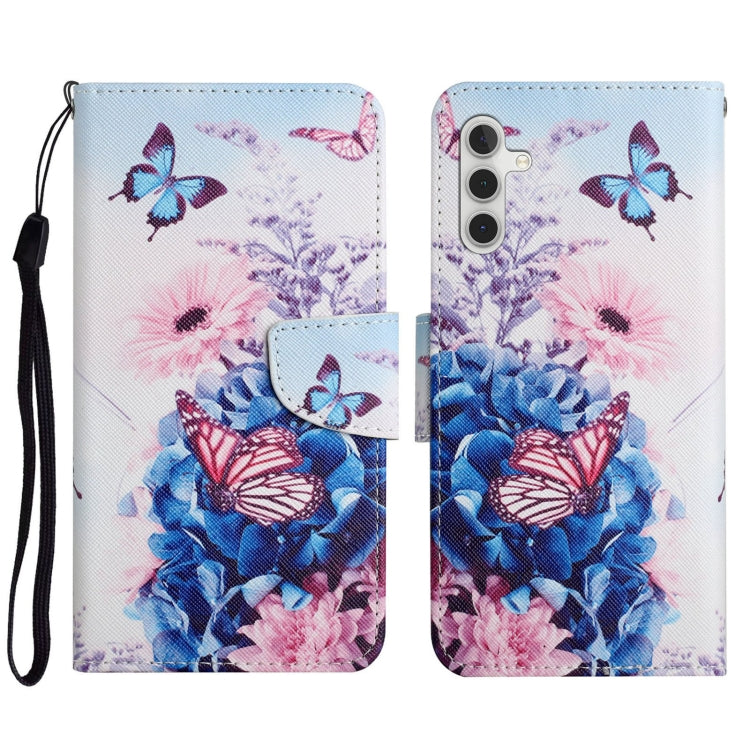 Colored Drawing Pattern Leather Phone Case, For Samsung Galaxy A54