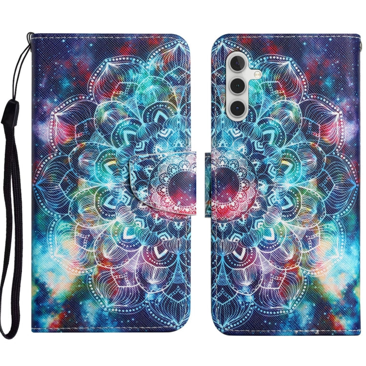 Colored Drawing Pattern Leather Phone Case, For Samsung Galaxy A54