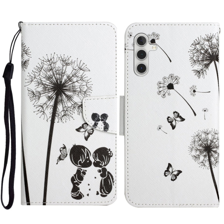 Colored Drawing Pattern Leather Phone Case, For Samsung Galaxy A54