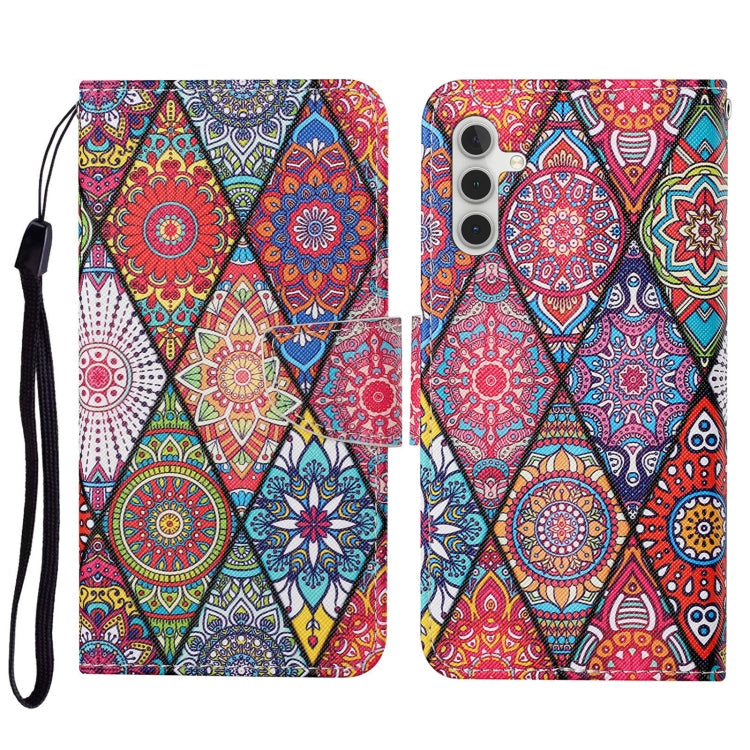 Colored Drawing Pattern Leather Phone Case, For Samsung Galaxy A54