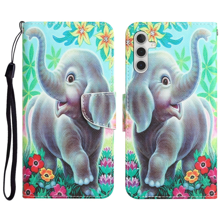 Colored Drawing Leather Phone Case, For Samsung Galaxy A34