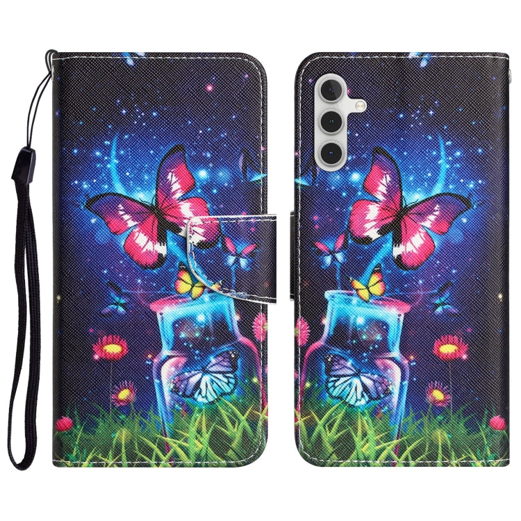 Colored Drawing Leather Phone Case, For Samsung Galaxy A34