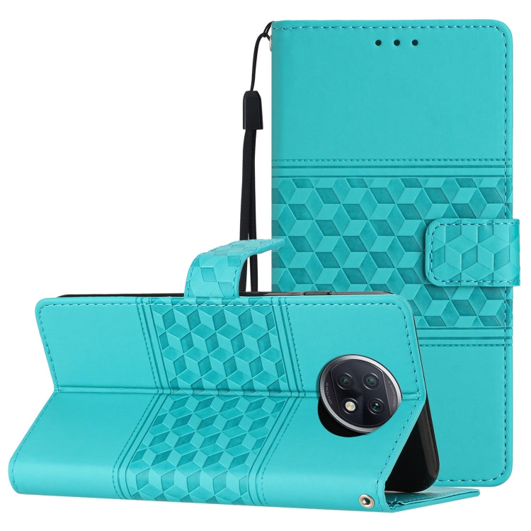 Diamond Embossed Skin Feel Leather Phone Case with Lanyard, For Xiaomi Redmi Note 9 5G / Note 9T, For Xiaomi Redmi 9A, For Xiaomi Redmi 9C, For Xiaomi Redmi 10