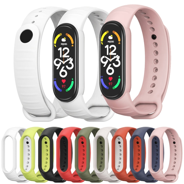 MIJOBS Ripple Texture TPU Watch Band, For Xiaomi Mi Band 7 / 6 / 5