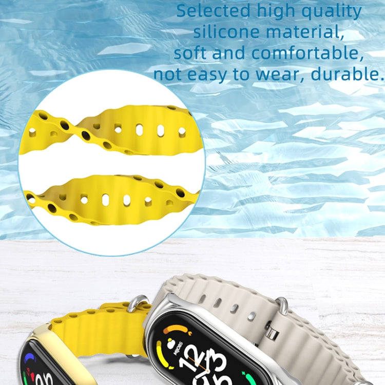 MIJOBS CS Marine Silicone Breathable Watch Band, For Xiaomi Mi Band 6 / 5 / 4 / 3, For Xiaomi Mi Band 7 / 7 NFC